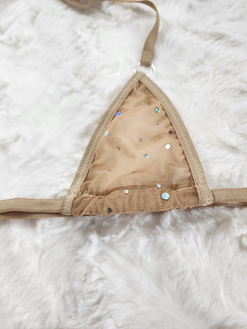 Tan/nude Twinkle ALL MESH See Thru-micro G-string Bikini-s/m - Etsy