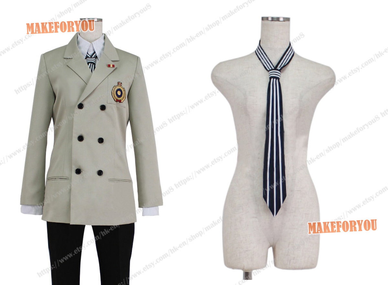 Unisex's Goro Akechi outfit cosplay costume with gloves Etsy