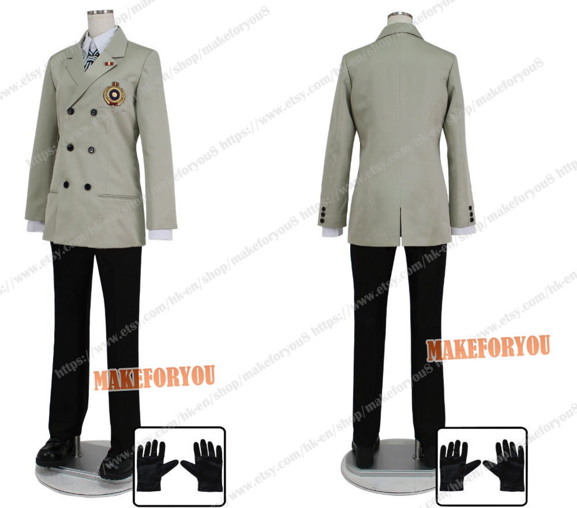 Unisex's Goro Akechi outfit cosplay costume with gloves Etsy