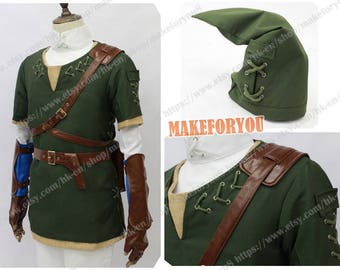 Herren Legende von Zelda Dämmerung Prinzessin Link Cosplay Kostüm grün