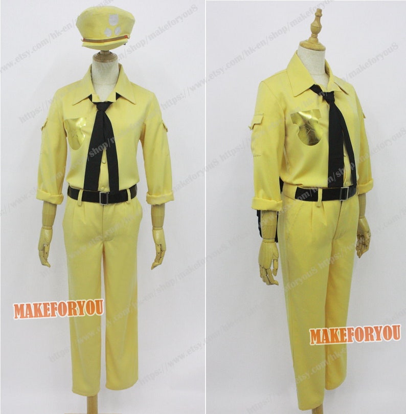 Unisex's Inyou Cosplay whole Costume deals with hat and bag yellow uniform