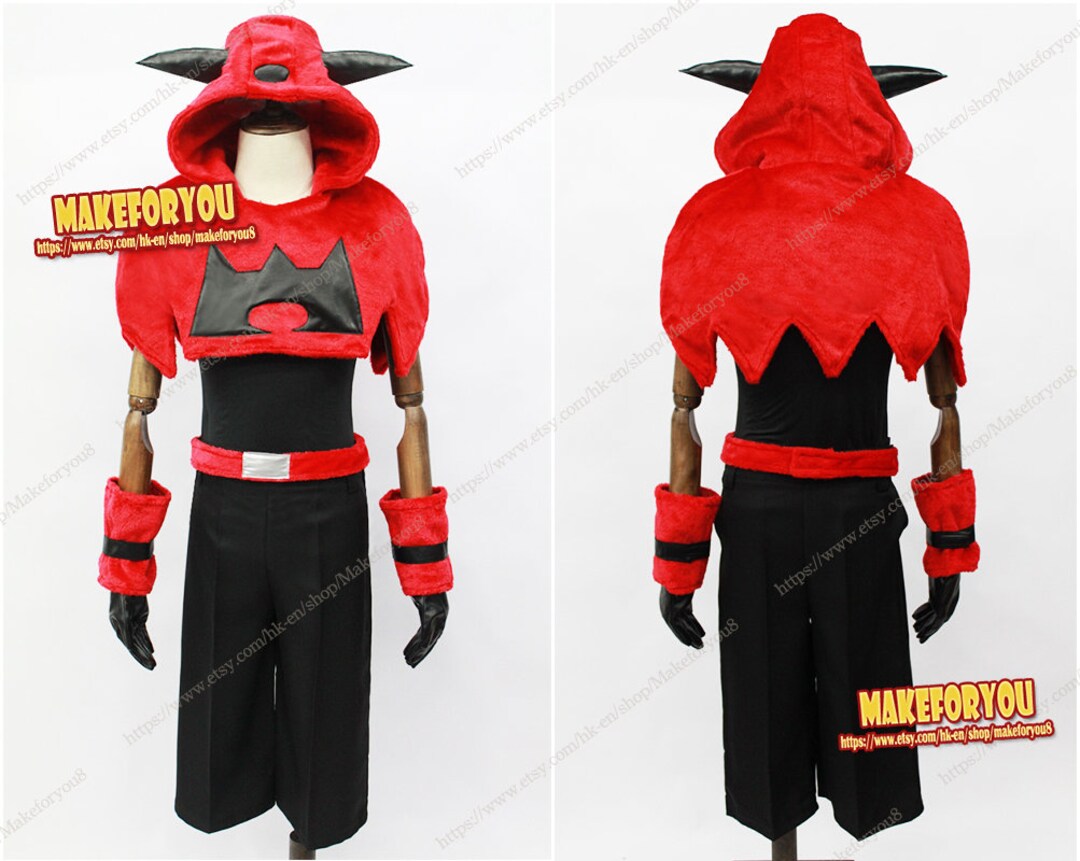 unisex-s-team-magma-cosplay-costume-hoodie-red-plush-etsy