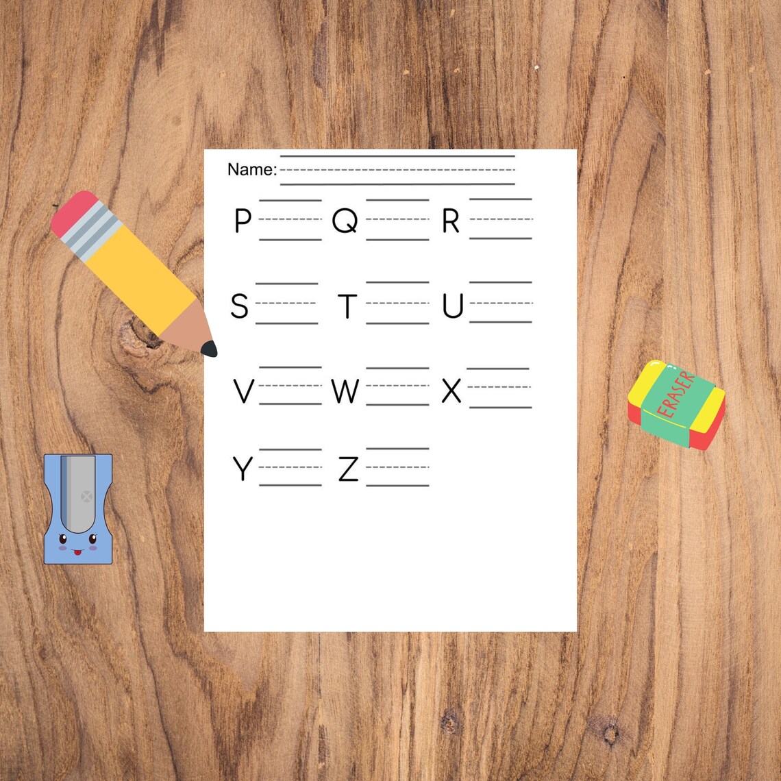 Write Uppercase Letters 2 Page Printable Alphabet letter | Etsy