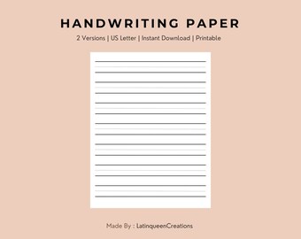 hand writing paper for sale Practice writing paper.Handwriting paper.penmanship paper.handwriting sheet.writing template.learning to write