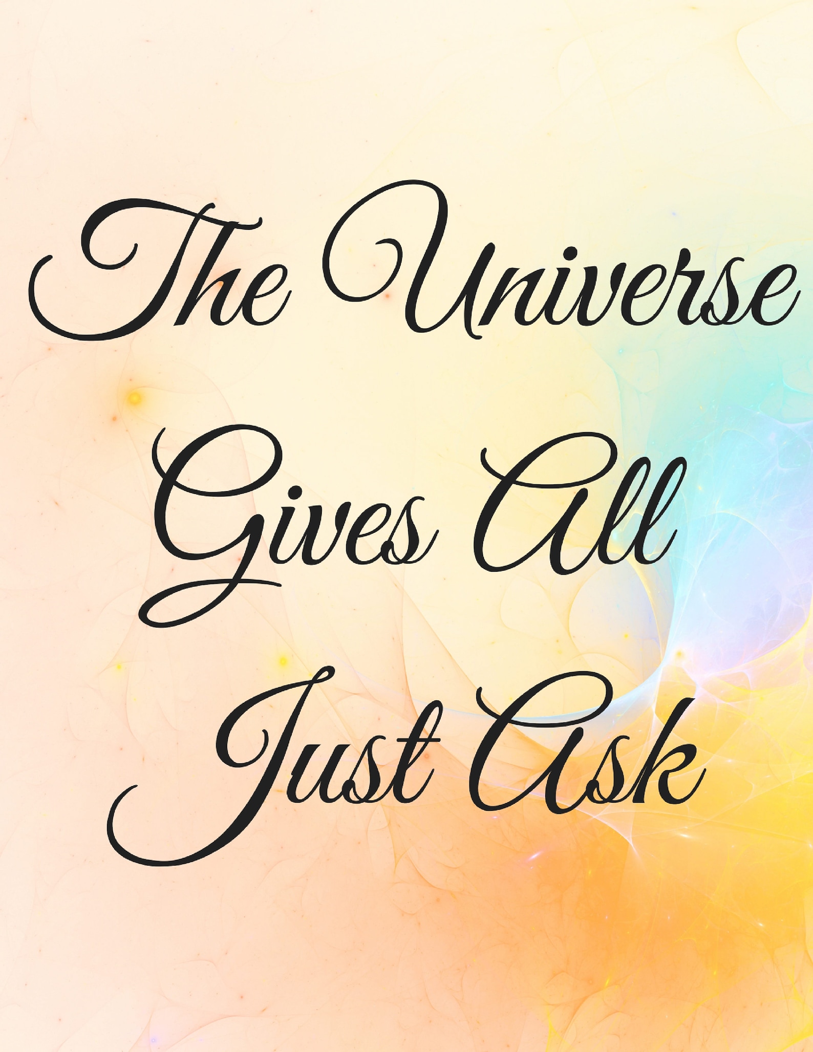 The Universe Gives All Just Ask Printable Wall Art - Etsy