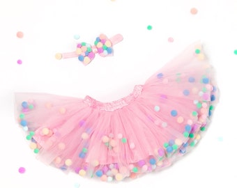 Pink tutu for girls pink skirt tulle skirt birthday girl's skirt outfit for party baby birthday gift for baby gift for toddler tulle skirt