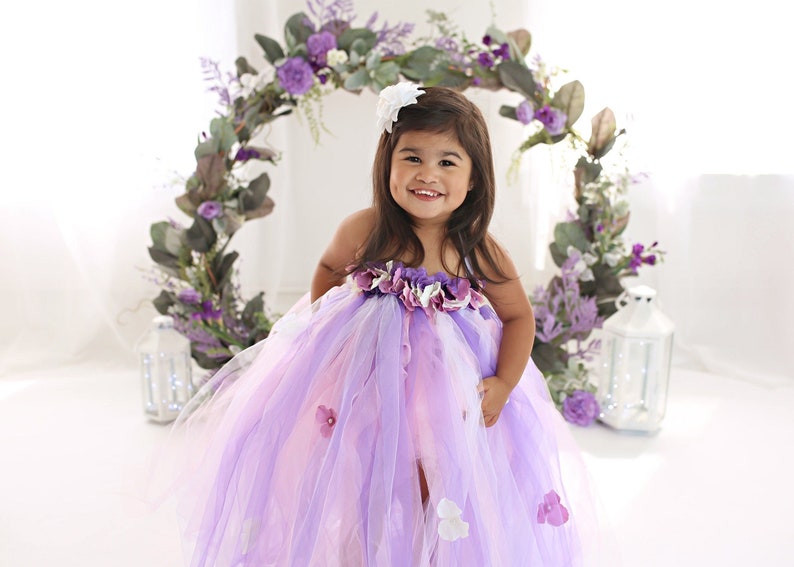 Baby & girl floral flower girl fairy tutu dress TUFW16