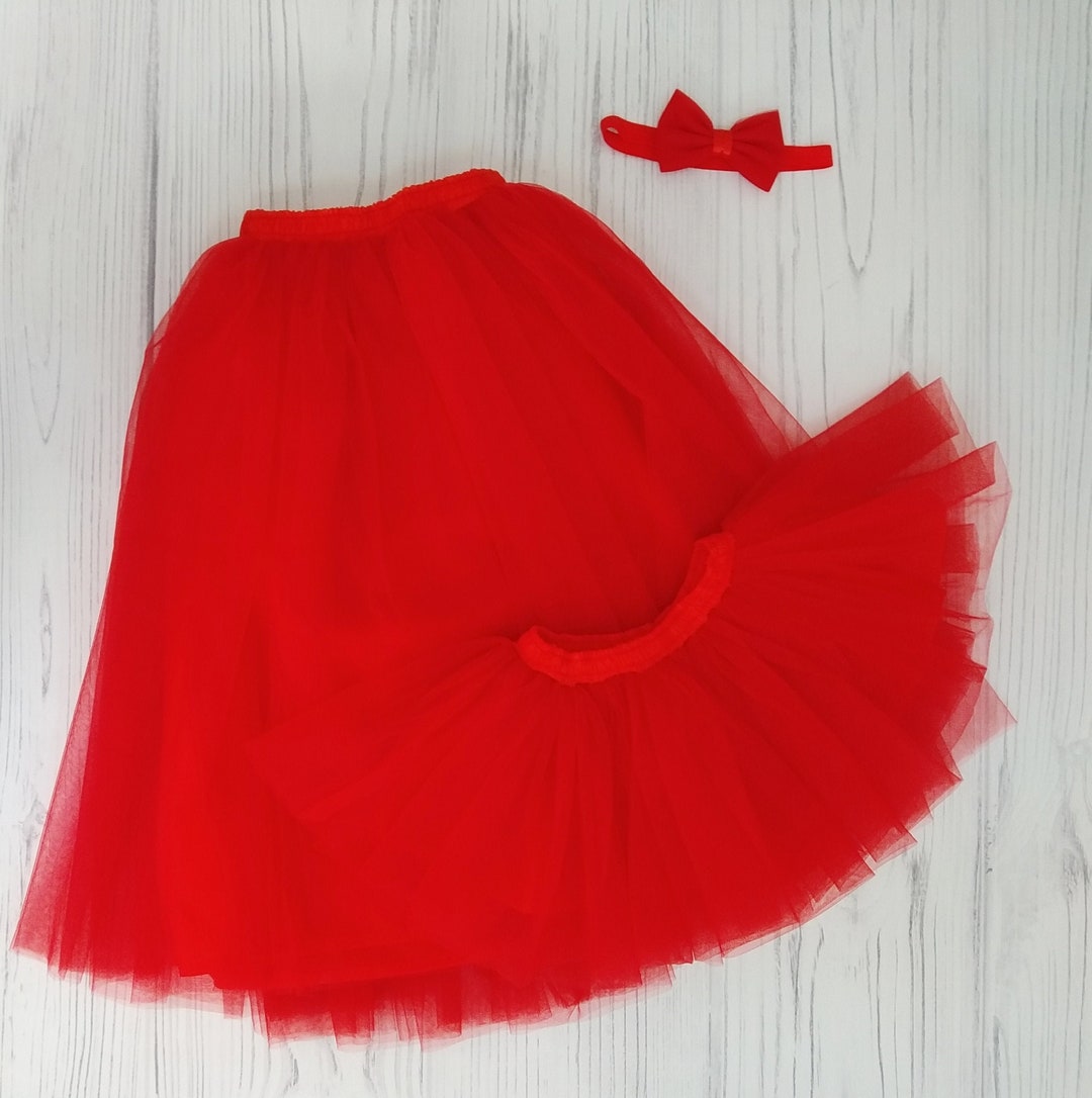 Matching Red Tutu Skirts Red Tulle Skirts Mommy and Me Red Etsy