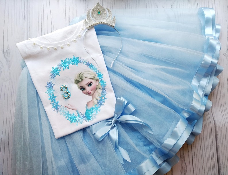 Frozen Princess Elsa Tutu Outfit Elsa Family Look Mommy and Me Outfit Matching Frozen Tutu
