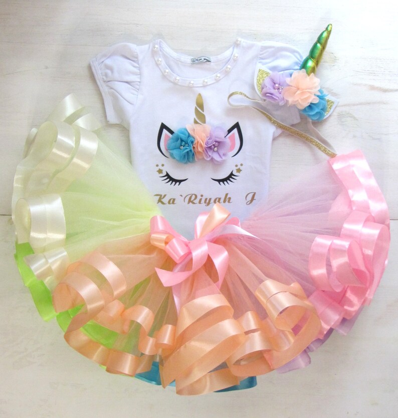 Unicorn First Birthday Unicorn Dress Unicorn Birthday Rainbow Unicorn Party Birthday Outfit Rainbow Unicorn Unicorn Birthday Outfit