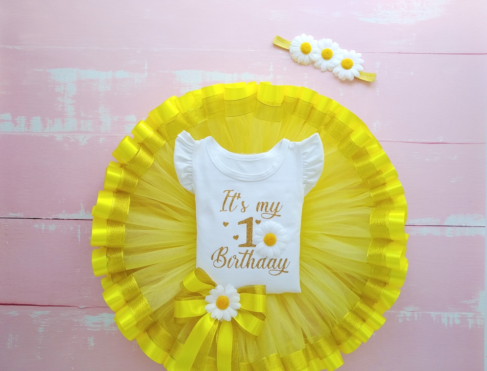 Daisy First Birthday Outfit for Baby Girl Sale Etsy