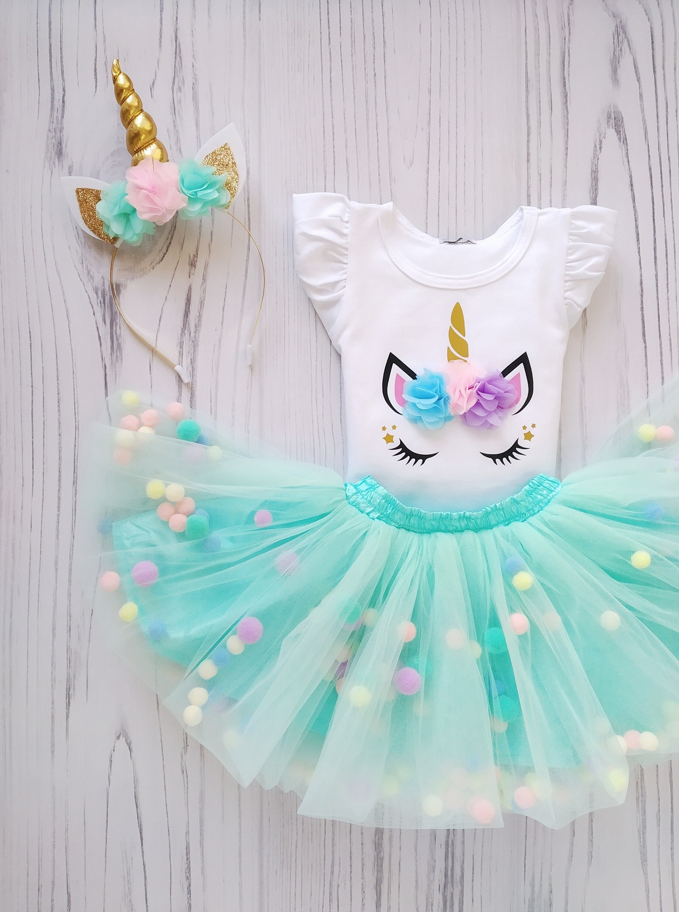 unicorn tutu birthday outfit