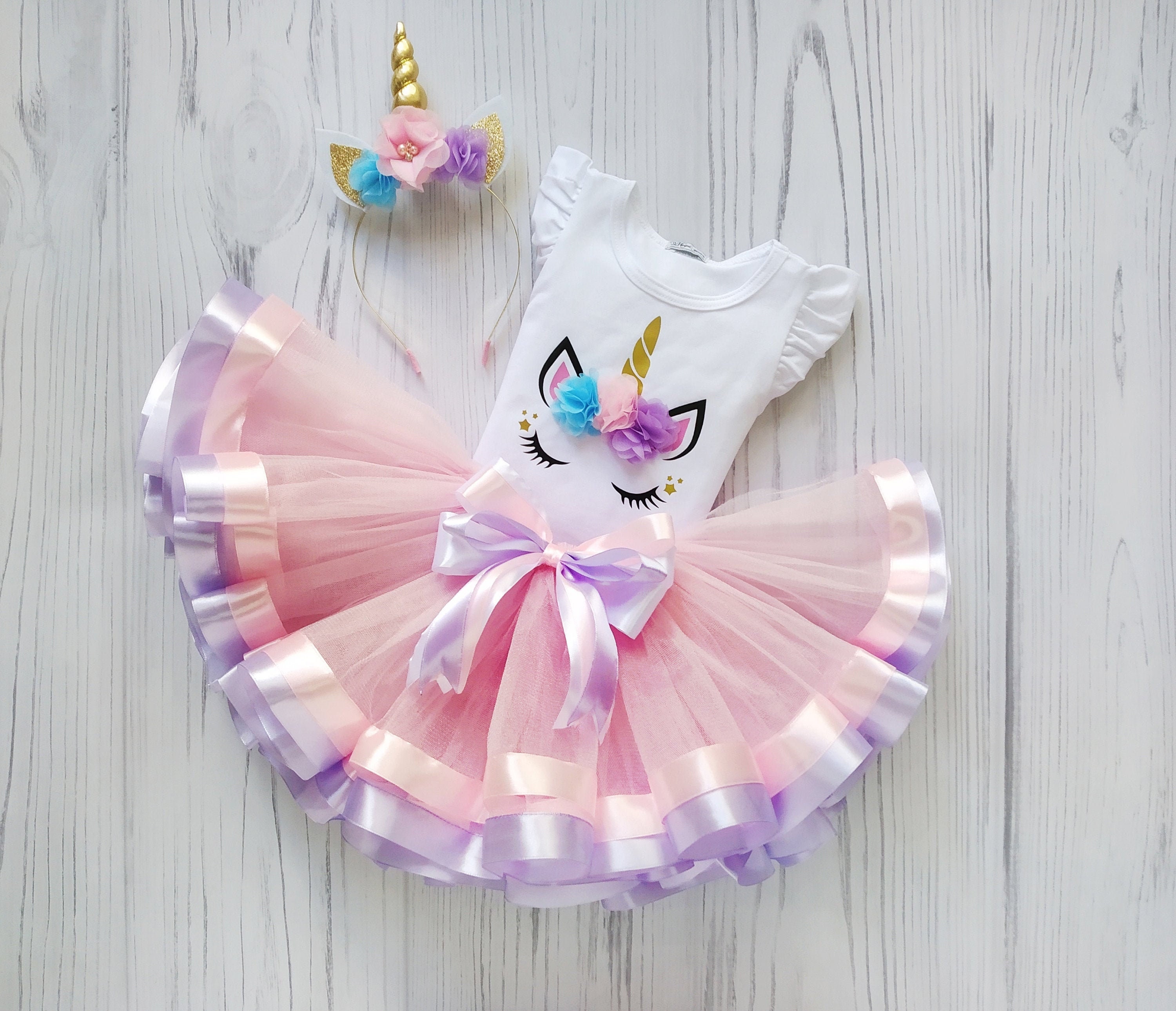 unicorn birthday dress Arabella Unicorn Dress 1 year main image 1