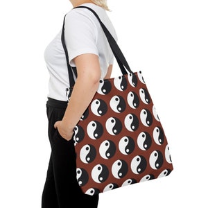 Yin Yang tote bag yin yang reusable bag market tote bag weekender tote double sided bag