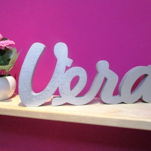 Scritta in legno personalizzata, nome in legno, fatto a mano, colori pastello, idea regalo, per battesimo, confettata, compleanno, matrimoni