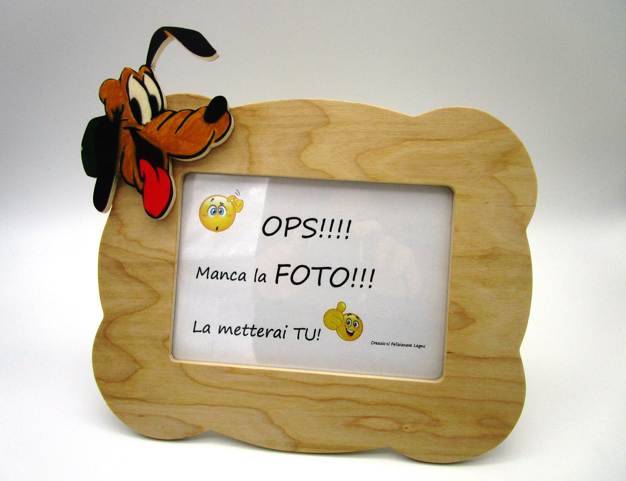 Children Photo Frame With Wooden Pluto Wooden Children Frame | Etsy