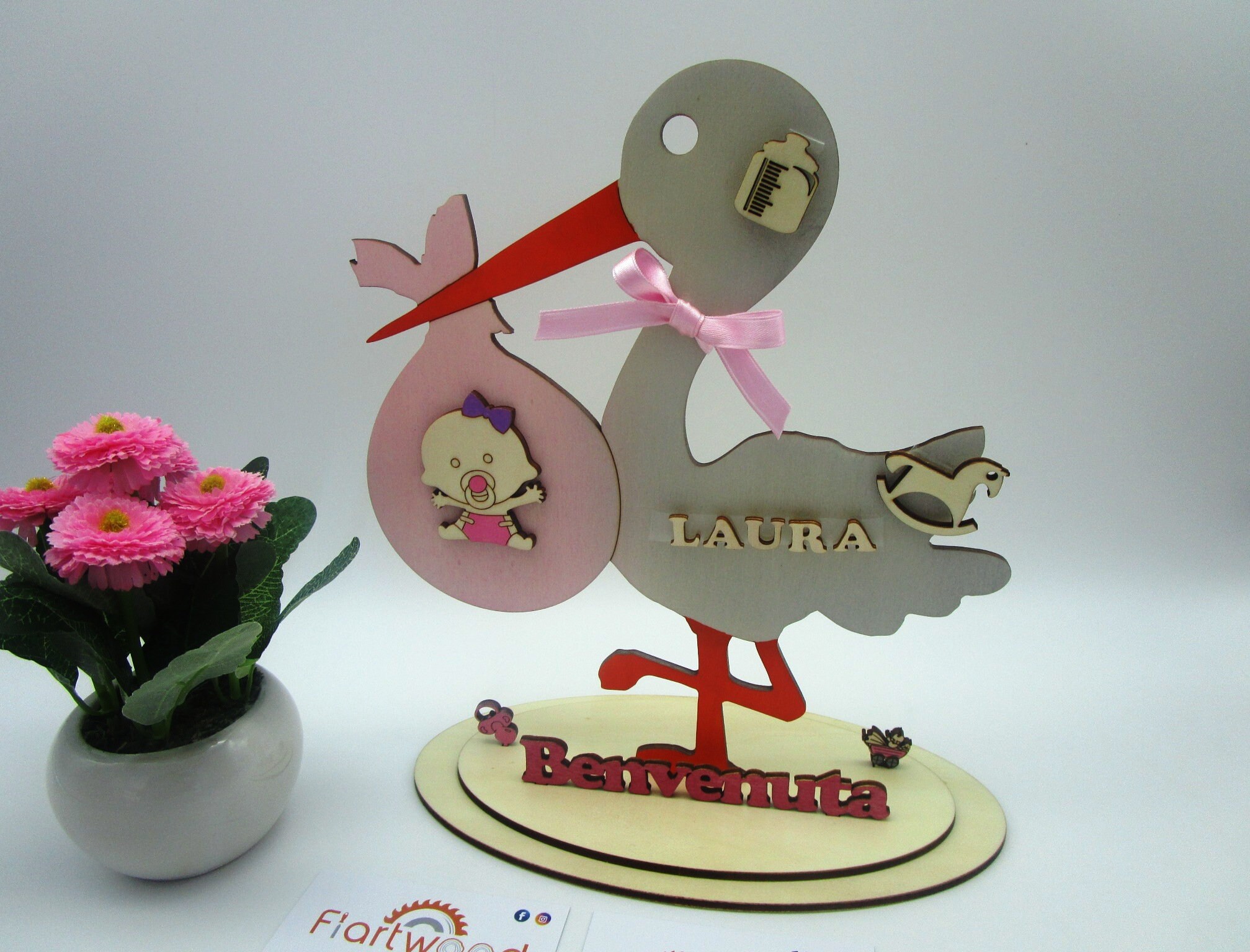 Holz Storch Kit für die Geburt anpassbare Baby Baby Holz | Etsy