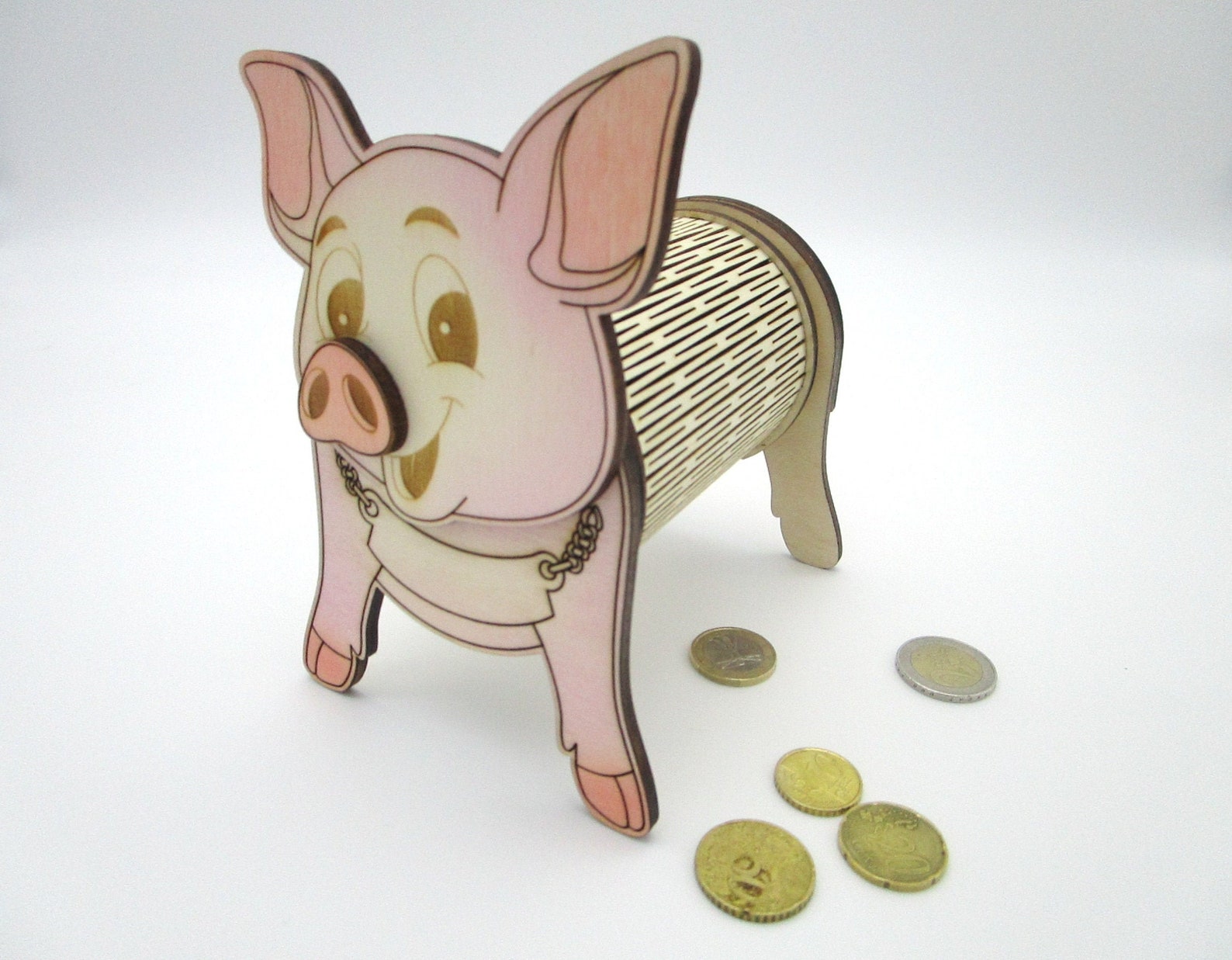 Large Wooden Piggy Bank Savings Bank Custom Wooden Piggy Etsy