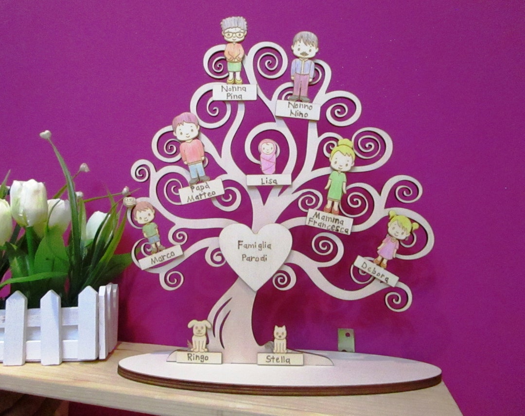 Arbre généalogique de vie, arbre en bois, arbre de vie personnalisé