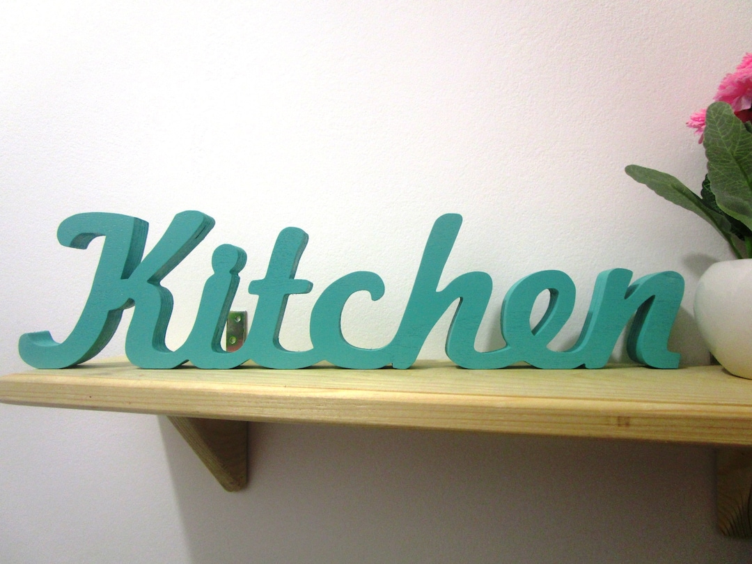 Kitchen Wooden Lettering, Decorative Lettering, Decorative Font, Home ...