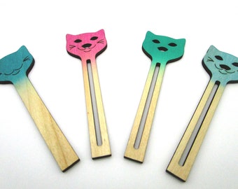 Toothpaste tube squeezer kit cat face, wooden toothpaste tube roll, toothpaste dispenser, wooden toothpaste holder