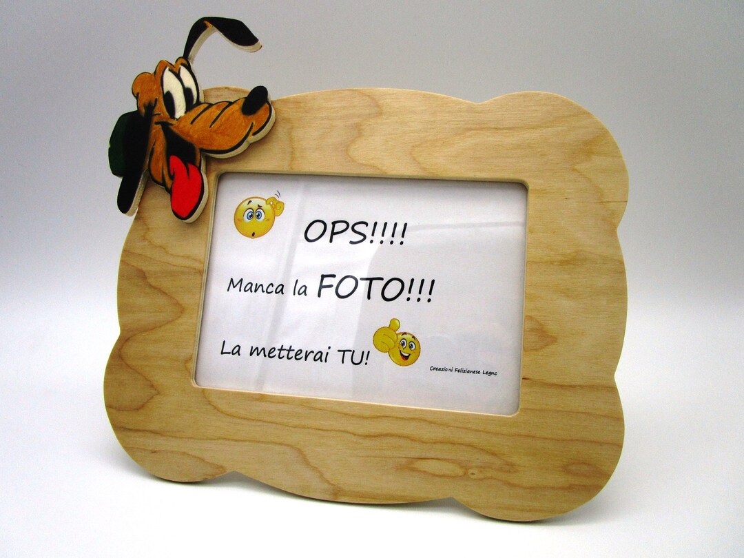 Children Photo Frame With Wooden Pluto, Wooden Children Frame, to Hang ...