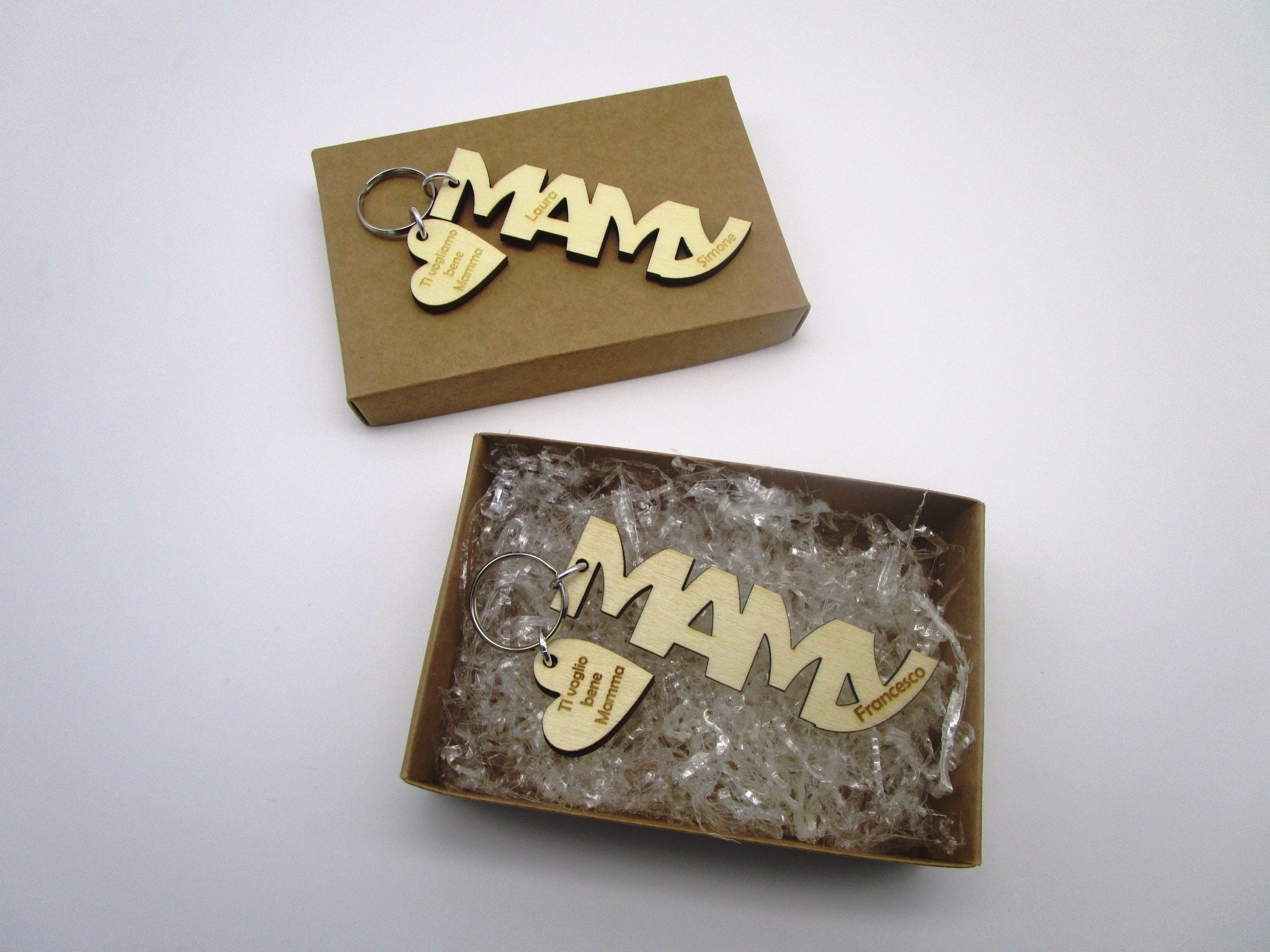 Portachiavi Personalizzato Mamma E Figlio, Acciaio Inossidabile, Regalo Per La Festa Della Mamma O Compleanno, Ricordo Di Famiglia