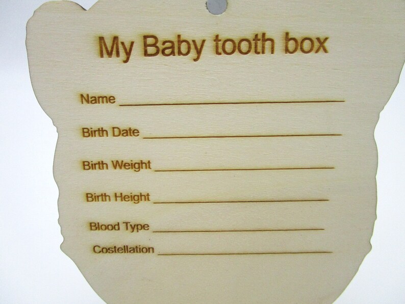 Baby Tooth Holder Wooden Box for Teeth Laser Cut Artistic | Etsy