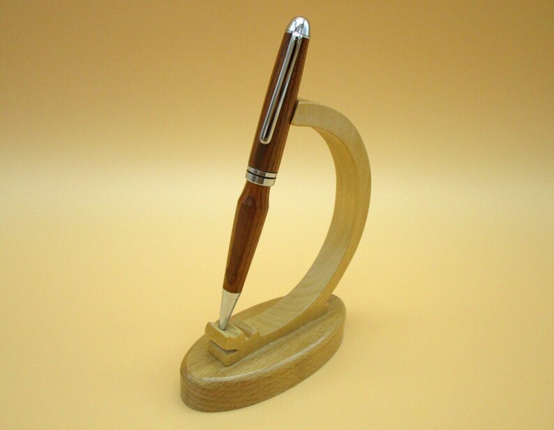 Rosewood Pen European Chrome Style Manual Turning Black Etsy