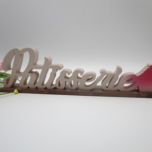 Patisserie wooden lettering, decorative lettering, decorative font, home decor, wooden letters, kitchen decoration, original gift