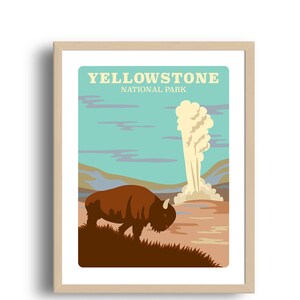 Yellowstone Art Print - Home Decor - Yellowstone national park - Wall Art - Museum Art Print -Giclée Art- National Park art print -Wholesale