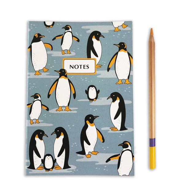 Notebook Journal - Penguin notebook - Lined notebook - Cute journal - Stationery - Writing Journal - Lined Notebook - Christmas Gift