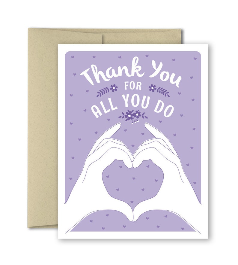 Thank you notes Note Cards For Teacher For Nurse Blank Thank you Card Thank You For All You Do For Frontline worker For Doctor
