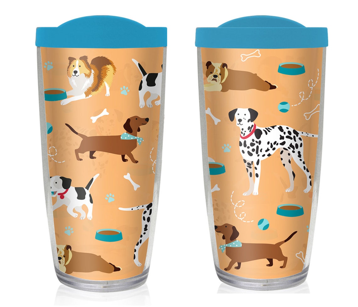Dogs Travel Mug Thermal Drinkware Coffee Tumbler Tea Mug Etsy