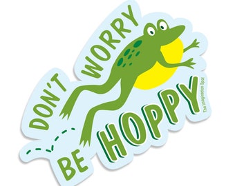 Frog Sticker - Punny Sticker - Cute Sticker - Vinyl Sticker - Decal - Laptop - Bottle Sticker - Waterproof - Funny sticker - Frog Decal