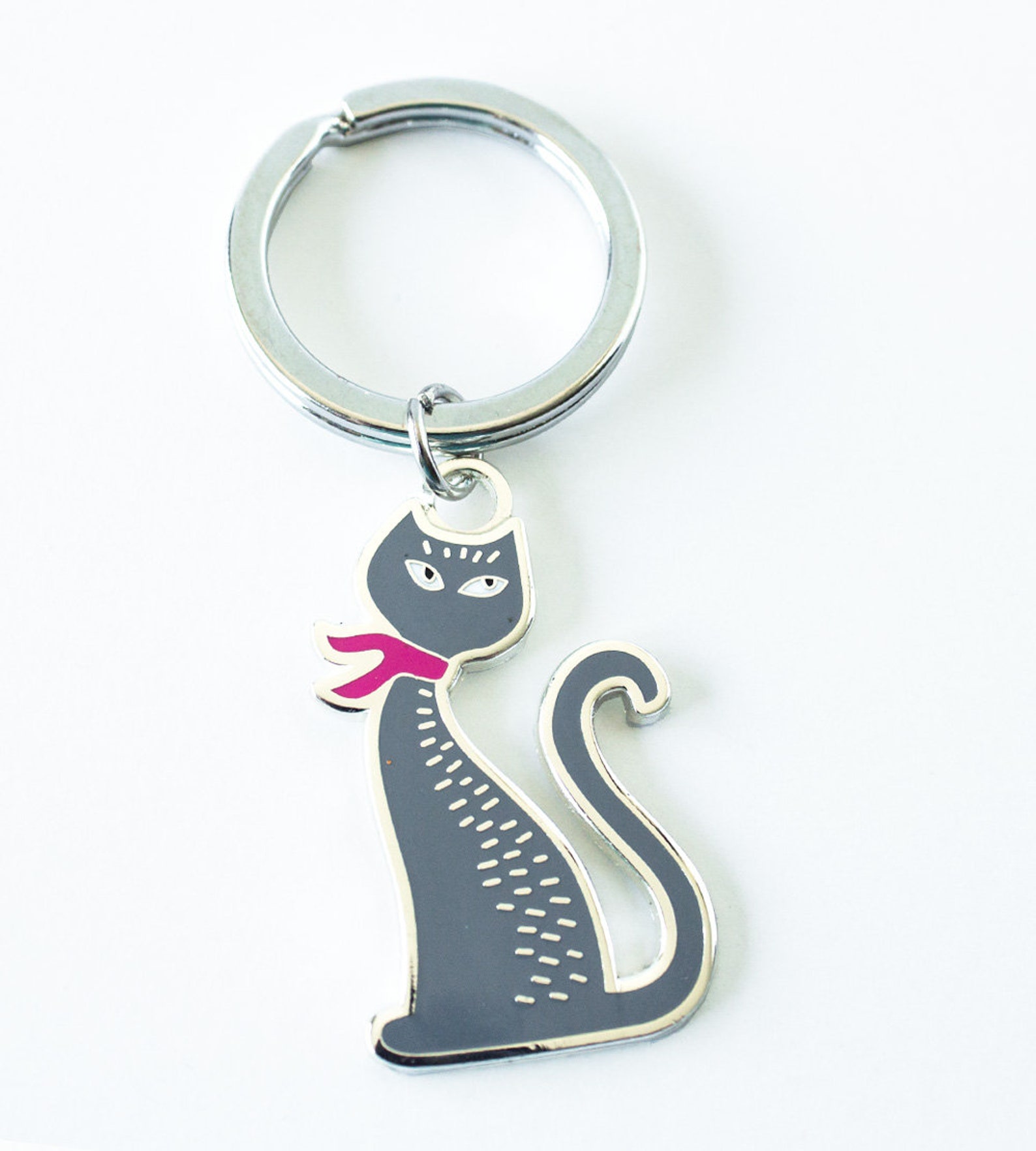 30% OFF Cat Enamel Keychain Cute Key Ring Hard Enamel - Etsy