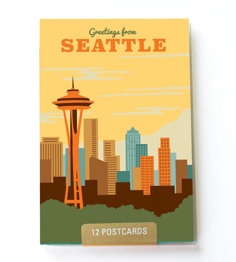 Seattle City Postcard City Postcards Seattle Postcard Set - Etsy