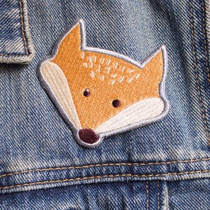 50% OFF SALE - Fox patch - Iron on Patches - Embroidered Patch - Cute Patches - Patches for Jackets - Badge - Woodland Animals -Cool Patches