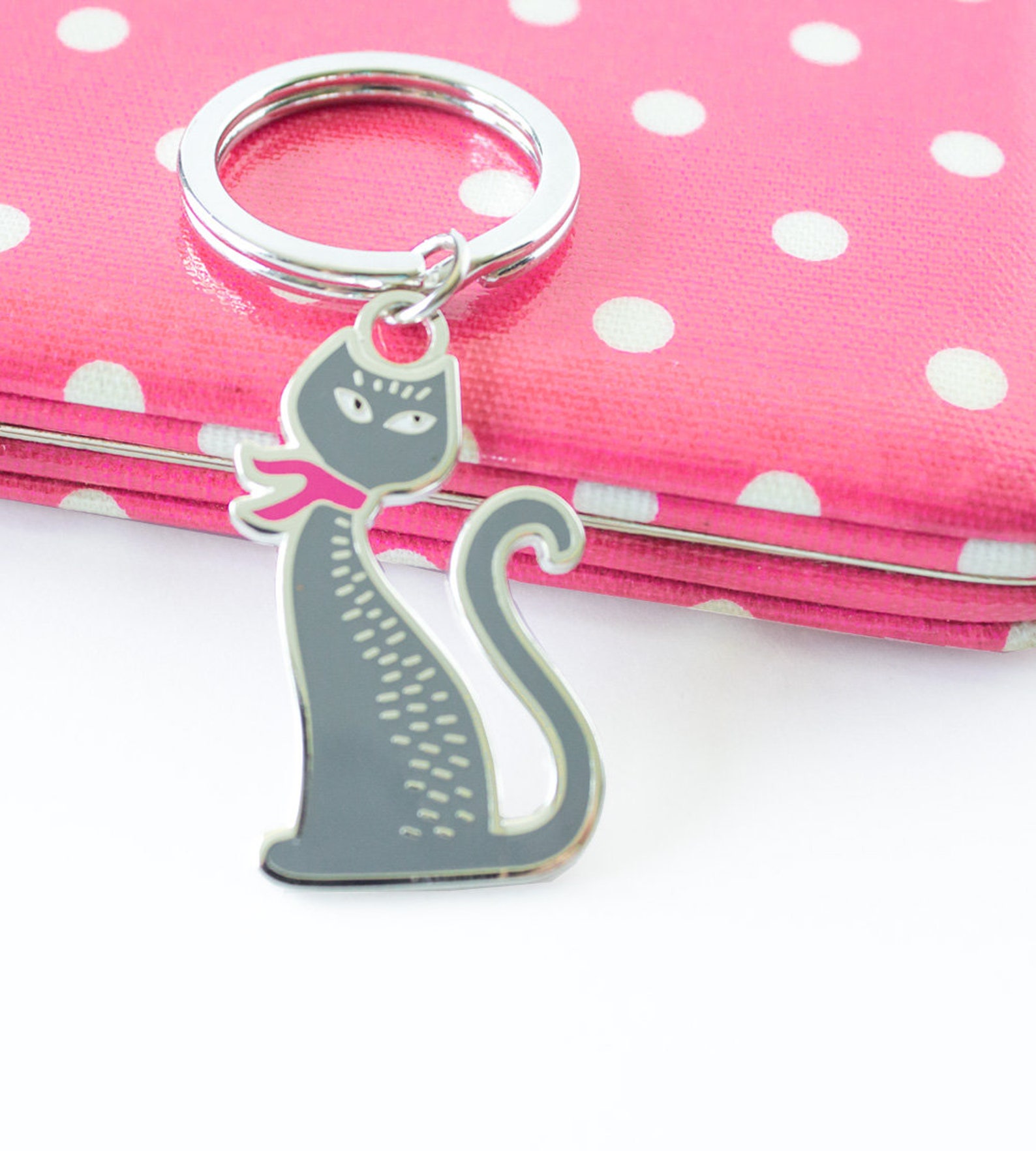 30 OFF Cat Enamel Keychain Cute Key Ring Hard Enamel Etsy