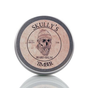 Skully&#39;s Timber Beard Balm 2 oz | Beard balm for men, warm amber scented balm