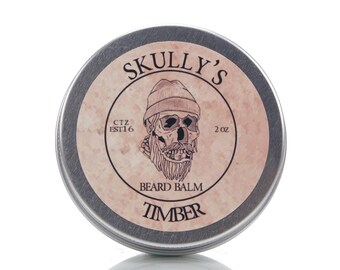 Skully's Timber Beard Balm 2 oz | Beard balm for men, warm amber scented balm