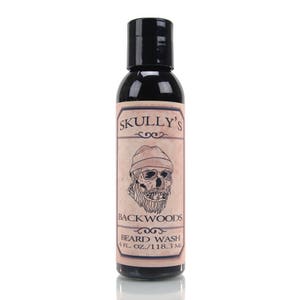 Beard Wash 4 oz | Skully&#39;s Backwoods | Body Wash for men | Eucalyptus, Cedar wood and Pine notes.