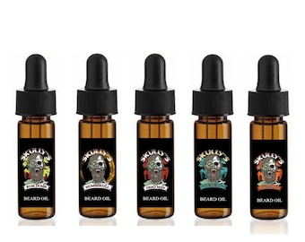 Beard oil samplers | Beard oil sample 5 pack | Beard oil | Skully's Beards Never Die Collection |