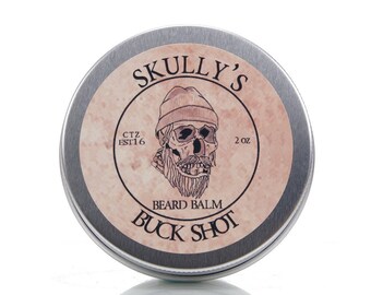 Beard Balm 2 fl. oz. | Skully's Buck Shot Sweet Orange and Peppermint Scented | All Natural Hempseed Beard Balm