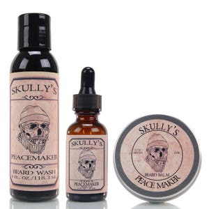 Skullys Timber Beard Wash, Beard Oil & Balm | Beard kit for men