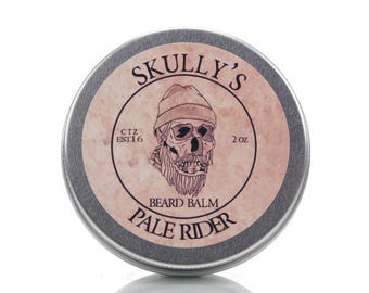 Skully's Pale Rider Beard Balm 2 oz Unscented | Fragrance Free, Unscented All Natural | beard balm for men |