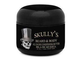 Beard Butter 2 oz | Skully's Isla De Muerta | Beard Butter no wax | Beard Butter, pineapple, coconut scented beard conditioner for men