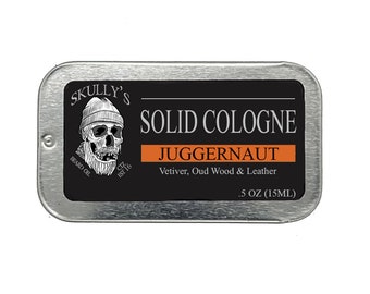 Colonia maciza para hombres - Juggernaut ( Cuero, madera de Oud, Vetiver, Patchouli )