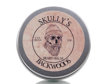 Skully's Backwoods Beard Balm 2 oz | Beard balm for men, Eucalyptus, Cedarwood, patchouli, Fir needle scented