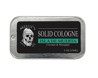 Solid Cologne For Men - Isla De Muerta (Coconut & Pineapple, Tropical)